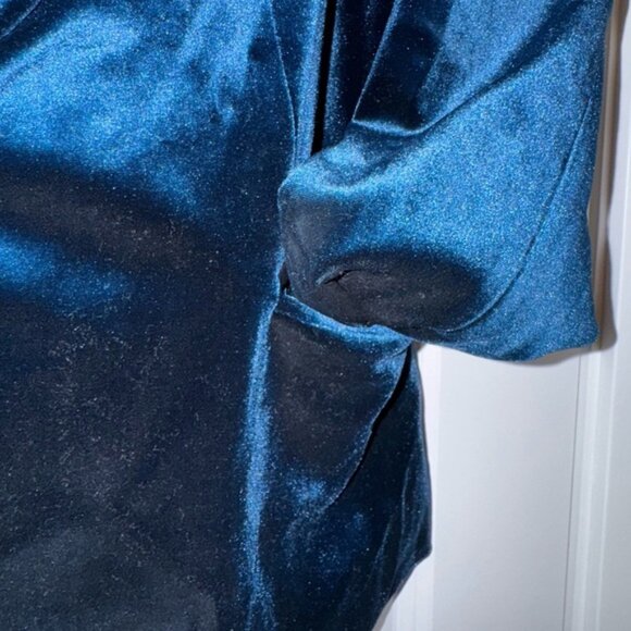 NWT Allegra K Women's Deep Blue Velvet Blazer - Picture 2 of 7